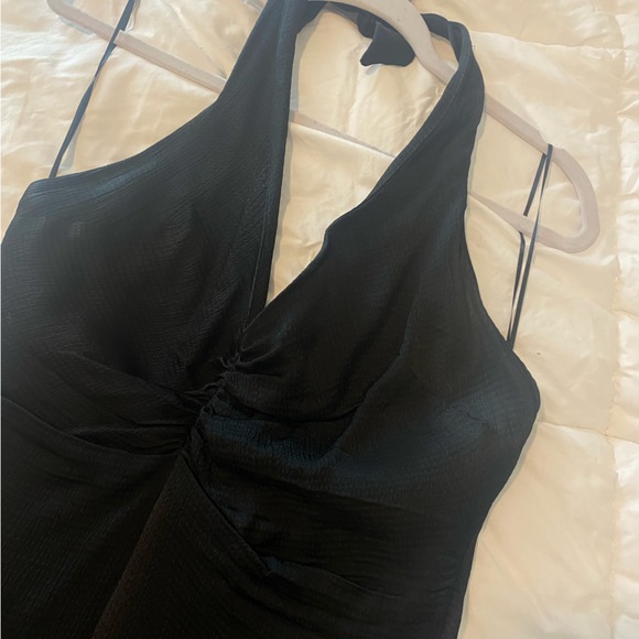 NWOT Zara Textured Satin Halter Black Mini
Dress Size M - Picture 4 of 4